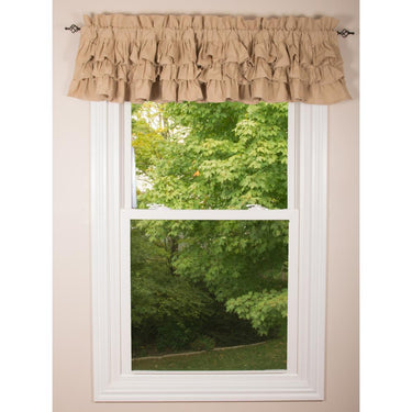 Meadowpark Valance Unlined Triple Ruffle VR111012 - The Fox Decor